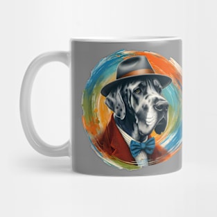 Great Dane Wearing a Hat Mug